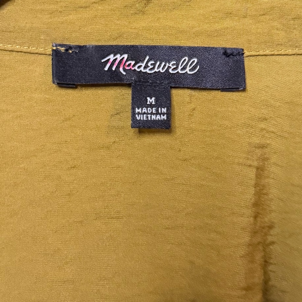 Madewell Drapey Banded Bottom Button-Down Women’s Blouse M - Picture 6 of 8